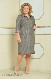 Платье Lady Style Classic, модель 1231-2 серый+розовый