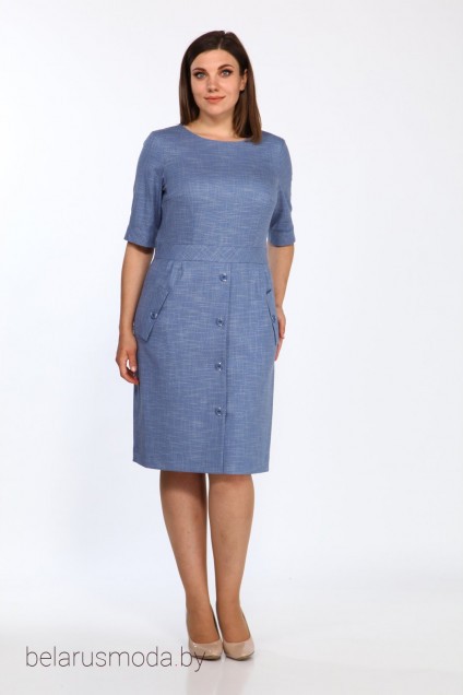 Платье Lady Style Classic, модель 1245-1 голубой
