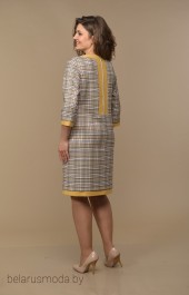 Платье Lady Style Classic, модель 1427-3 бежевый+желтый