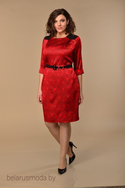 Платье Lady Style Classic, модель 2045 красные тона