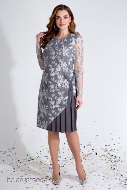 Платье Liliana-style, модель 739К серебро графит