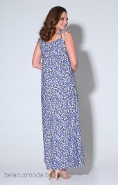 Костюм с платьем Liona, модель 589 белый + голубой