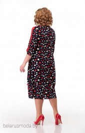 Платье MichelStyle, модель 844 красный+горошек