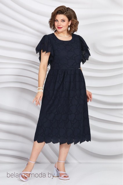 Платье 5402-2 темно-синий Mira Fashion