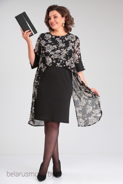 *Платье Michel Chic, модель 2136 черная абстакция
