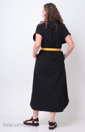 Платье 993-2 черный + желтый Michel Chic