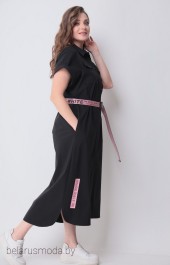 Платье 993-2 черный + розовый Michel Chic