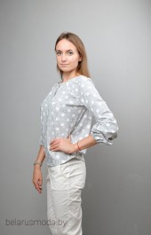 Блузка Mita Fashion, модель 375 серый + горох