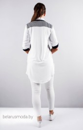 Туника Mita Fashion, модель 933 белый+синяя полоска