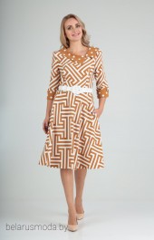 Платье Moda-Versal, модель 2181 горчица зиг-заг
