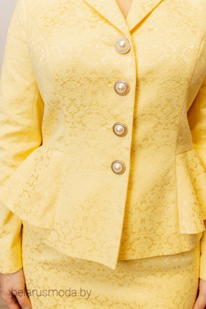 Костюм с юбкой 2349 желтый Мода-Юрс