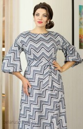 Платье Мода-Юрс, модель 2539 серый+бордо