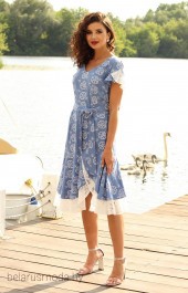Платье Мода-Юрс, модель 2564 темно-голубой