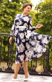 Платье Мода-Юрс, модель 2567 синий+белый