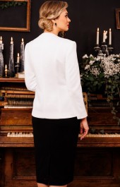 Костюм с юбкой Мода-Юрс, модель 2838 белый + черный