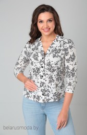 Блузка 446-6 черно-белый Modema