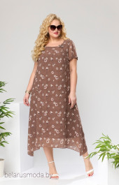 Платье 1-1332 коричневый-1 Romanovich style