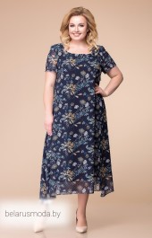 Платье Romanovich style, модель 1-1332 темно-синий+флок
