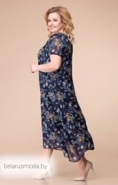 Платье Romanovich style, модель 1-1332 темно-синий+флок