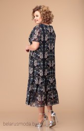 Платье Romanovich style, модель 1-1963 синий+акация