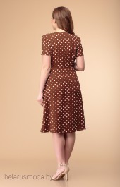 Платье Romanovich style, модель 1-1968 шаколад+горох