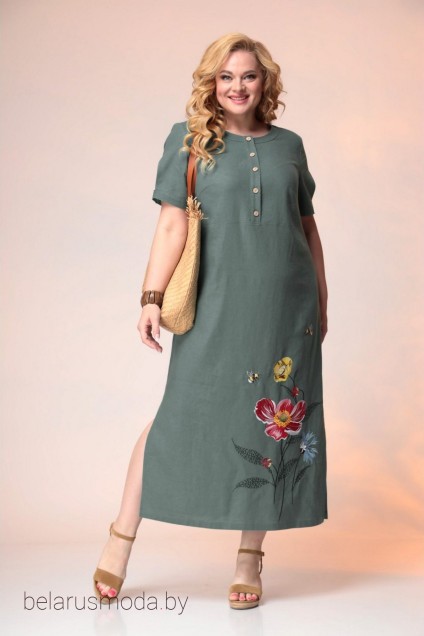Платье 1-2394 хаки Romanovich style