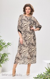 Платье 1-2442 бежевый узор Romanovich style