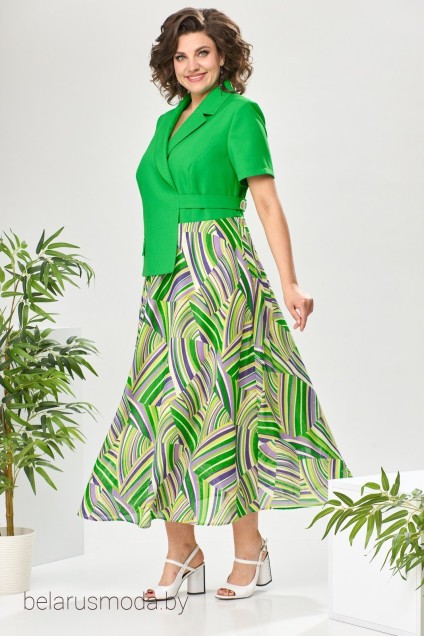 Платье 1-2468 зелёный Romanovich style