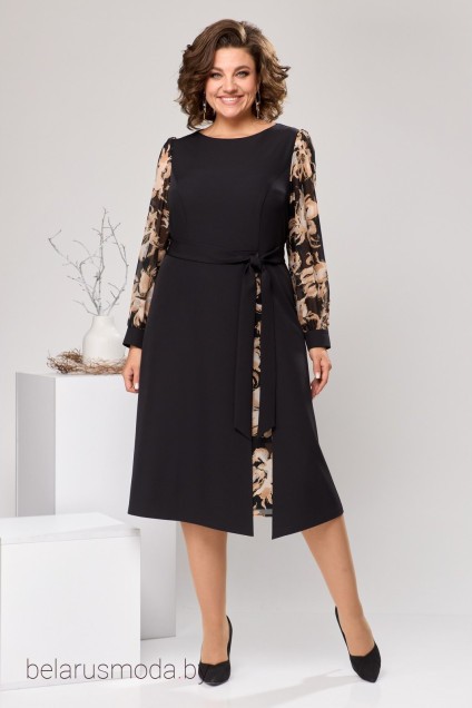 Платье 1-2608 чёрный Romanovich style
