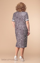 Платье Romanovich style, модель 1-865 темно-кофейный+белый