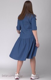Платье SOVA, модель 11006 синий джинс
