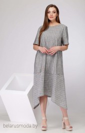 Платье SOVA, модель 11008 серая полоска