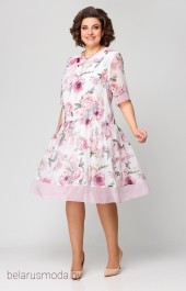 Платье 969 бело-розовый SolomeyaLux