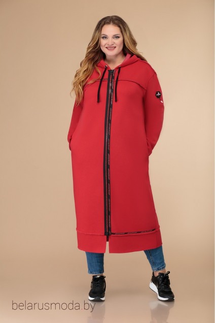 Пальто Svetlana Style, модель 1457 красный