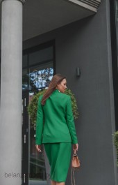 Костюм с юбкой Temper, модель 433 зеленый