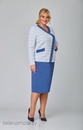 Костюм с юбкой TtricoTex Style, модель 1322 синий