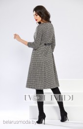 Платье Твой Имидж, модель 1297 серый+коричневый