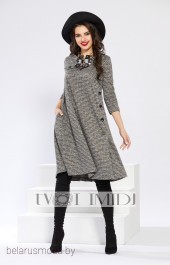 Платье Твой Имидж, модель 1297 серый 