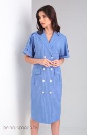 Платье Vilena, модель 812 голубой в полоску
