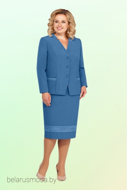 Костюм с юбкой Vitol Fashion, модель 2115 синий