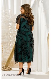 Платье Vittoria Queen, модель 11353-1 черный+зелень