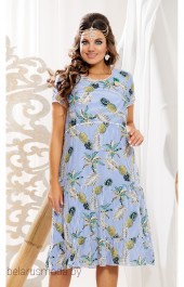 Платье Vittoria Queen, модель 11053 полоска + цветочный принт