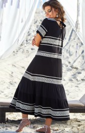 Платье Vittoria Queen, модель 13693 черно-белый