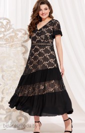 Платье Vittoria Queen, модель 13773 черный + телесный